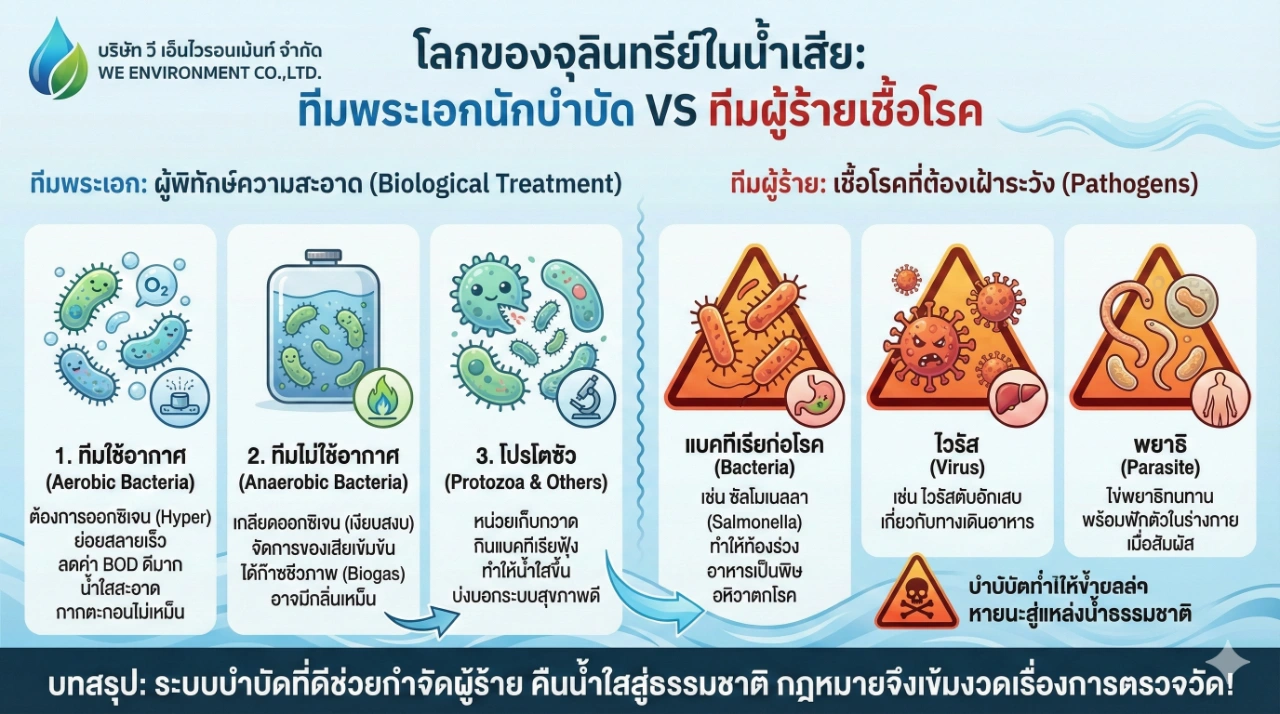 Microorganisms ในระบบบำบัดน้ำเสีย