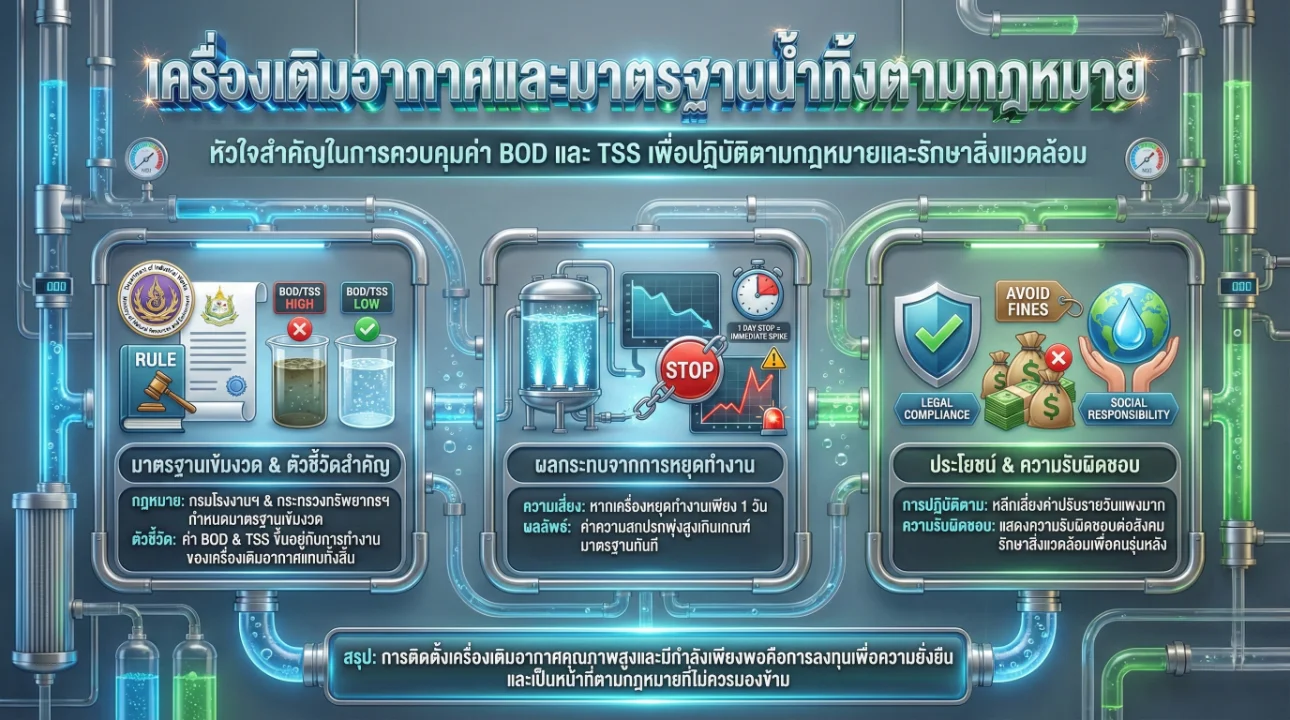 เครื่องเติมอากาศและมาตรฐานน้ำทิ้ง