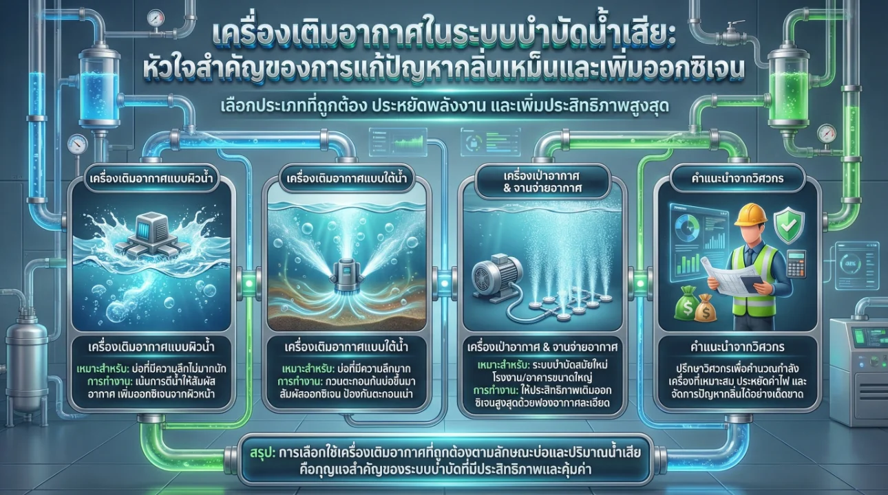 เครื่องเติมอากาศในระบบบำบัดน้ำเสีย