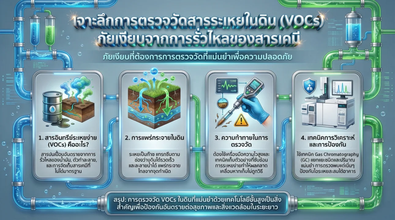 ตรวจวัดสารระเหยในดิน (VOCs)