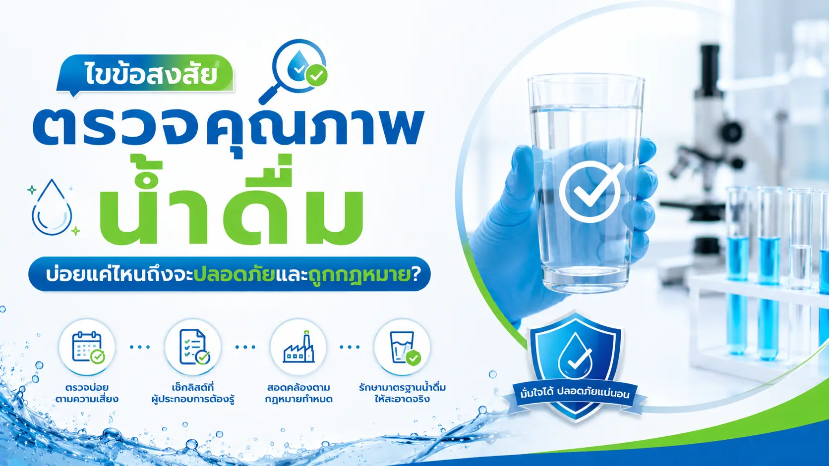 ตรวจคุณภาพน้ำดื่ม