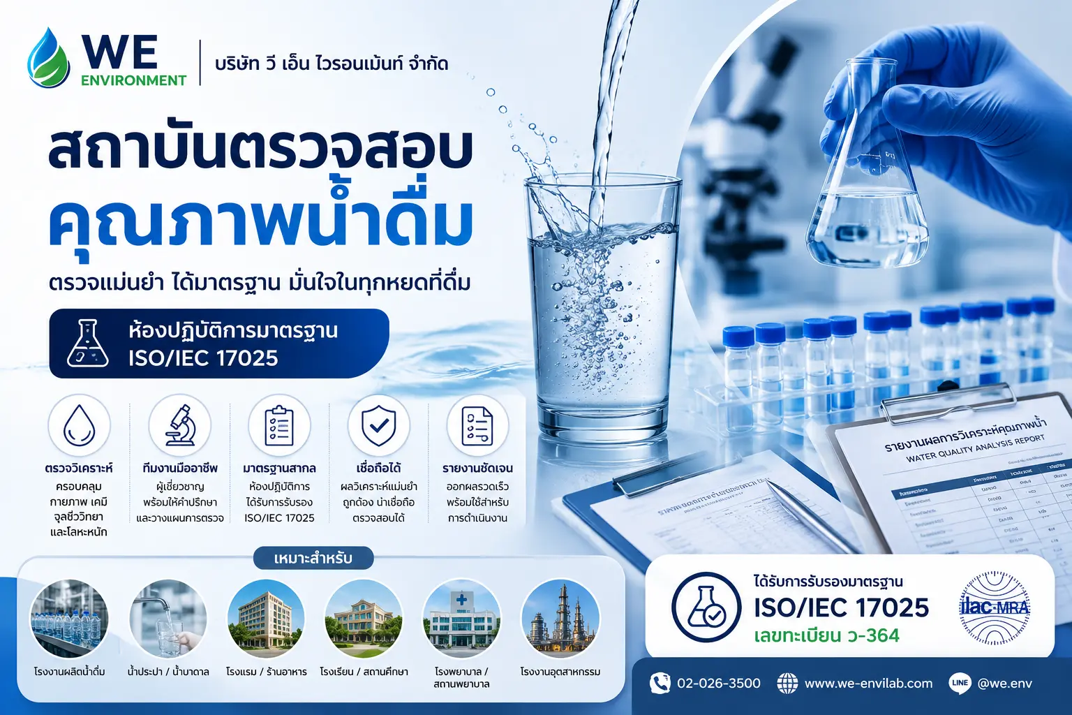สถาบันตรวจสอบคุณภาพน้ำดื่ม บริษัท วี เอ็น ไวรอนเม้นท์