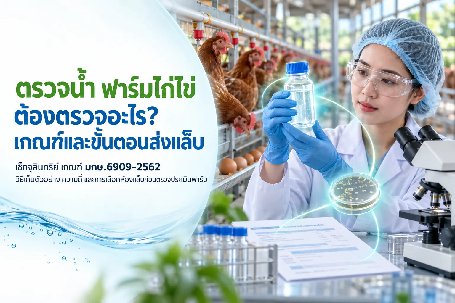 ตรวจน้ำ ฟาร์มไก่ไข่
