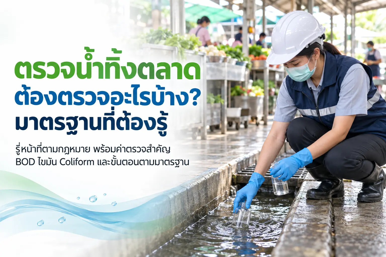 ตรวจน้ำทิ้งตลาด