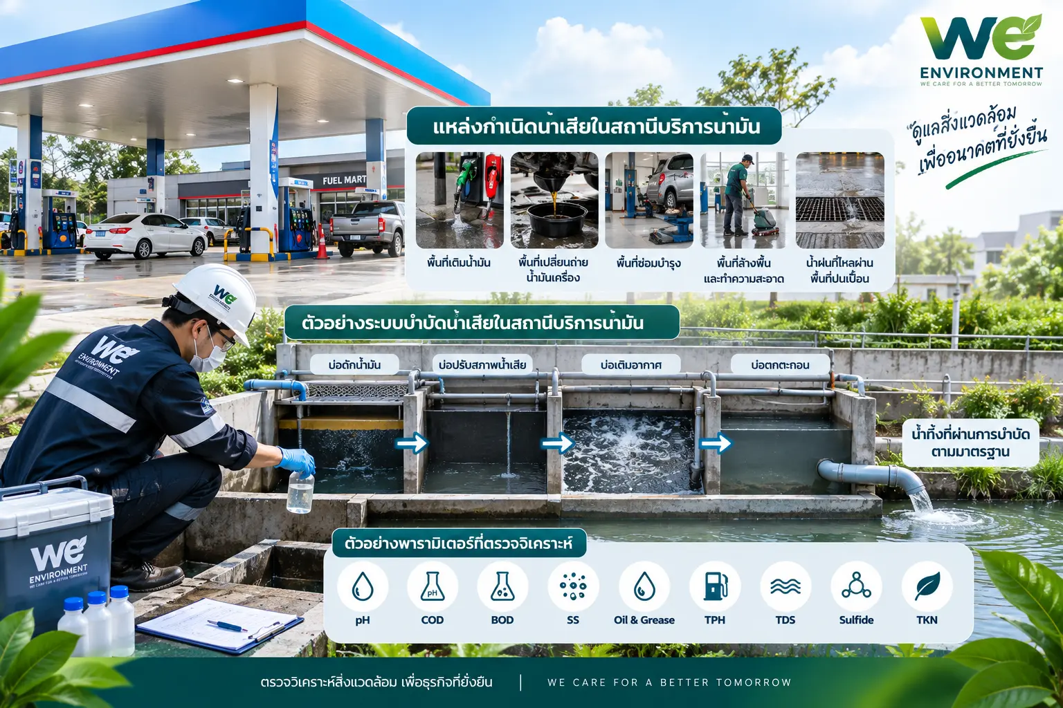 ระบบบำบัดน้ำเสียสถานีบริการน้ำมัน